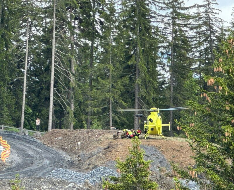 UIn héélicoptère appelé pour enlever un blessé sur le Rock garden. 23. 06. 2024