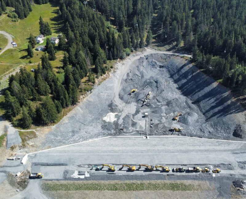 Digue et futur Lac de Chermignon. Photo drone. 24.08.2024