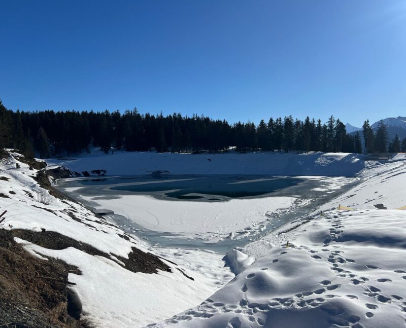 Lac de Chermignon vu du nod-ouest. 18.01.2025