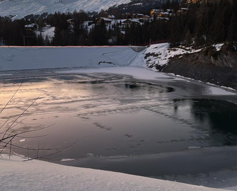 Lac de Chermignon vu de l'est. 18 01.2025