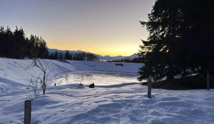 Lac de Chermignon vu de l'est.16. 01. 2025