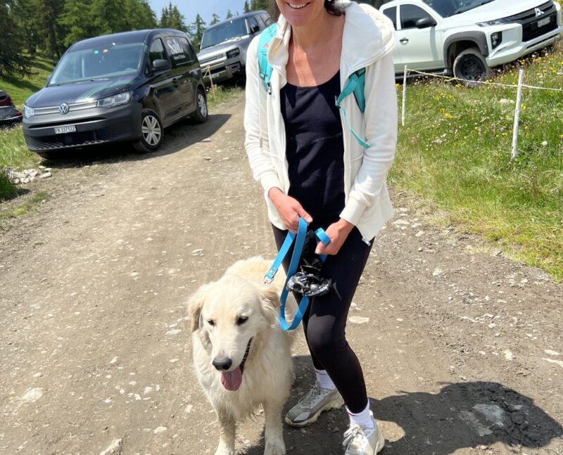 Perrine Lefebvre et son chien