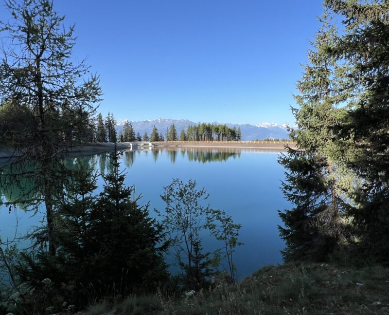 Lac de Chermignon vu de l'est. Juillet 2025.