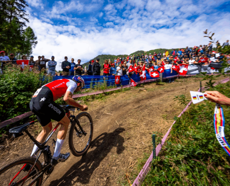 Championnat du monde de VTT. Cross-country olympique. Montée à Plans-Mayens. 14.09.2025. Photo Keystone-Nouvelliste