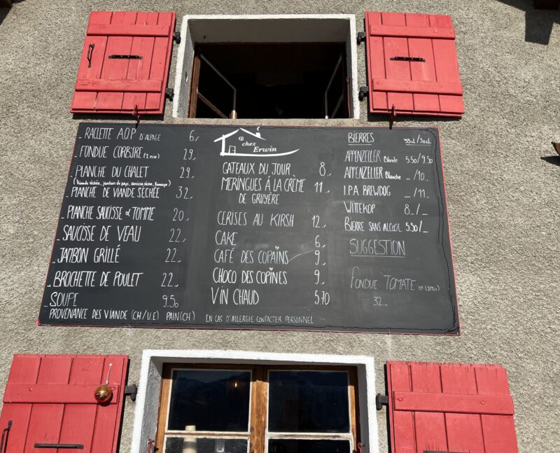 Menu chez Erwin. 14. 12. 2025