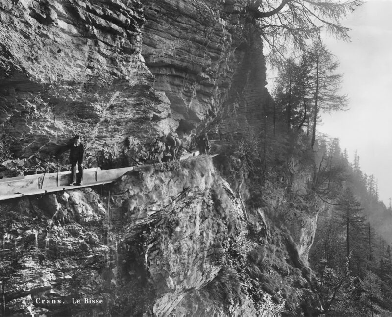 Le bisse du Rô vers 1930