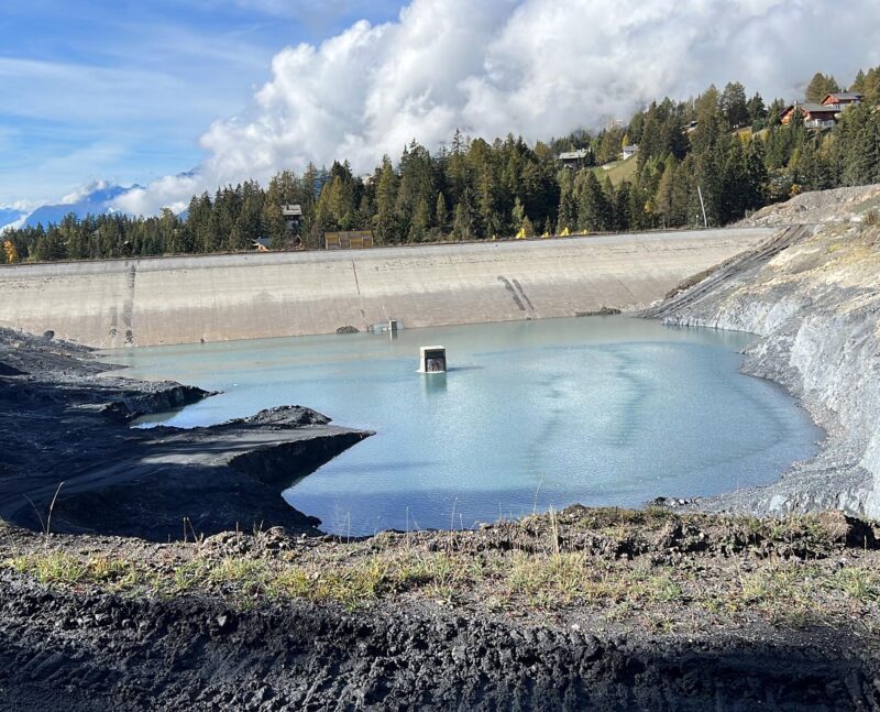 Lac de Chermignon. Remise en eau pour l'hiver. 23.10.2023