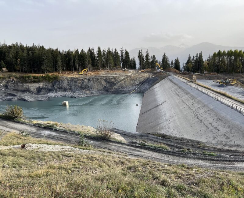 Lac de Chermignon. Remise en eau pour l'hiver. 23.10.2023