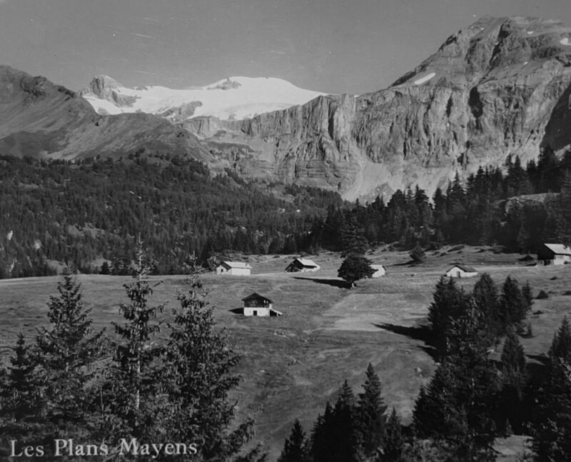 La plateau de Plans-Mayens. Vue du sud-est. Vers 1930