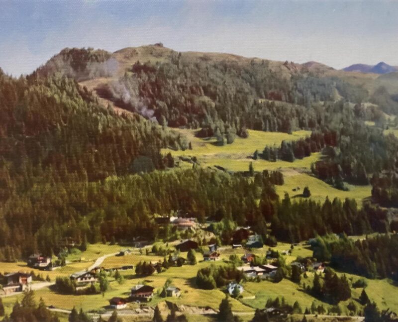 Vue aérienne du sud-ouest. Vers 1985