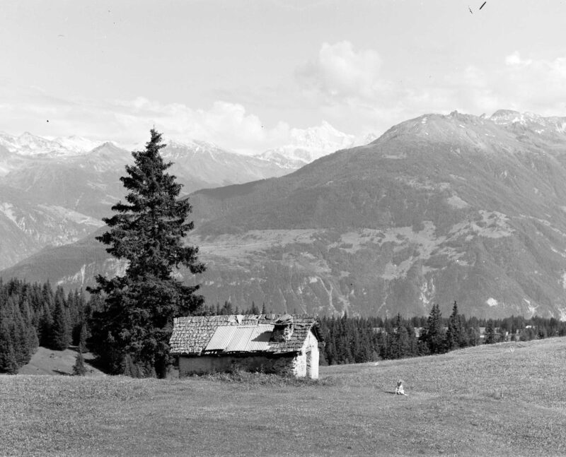 Vue du plateau supérieur de Plans-Mayens vers 1935