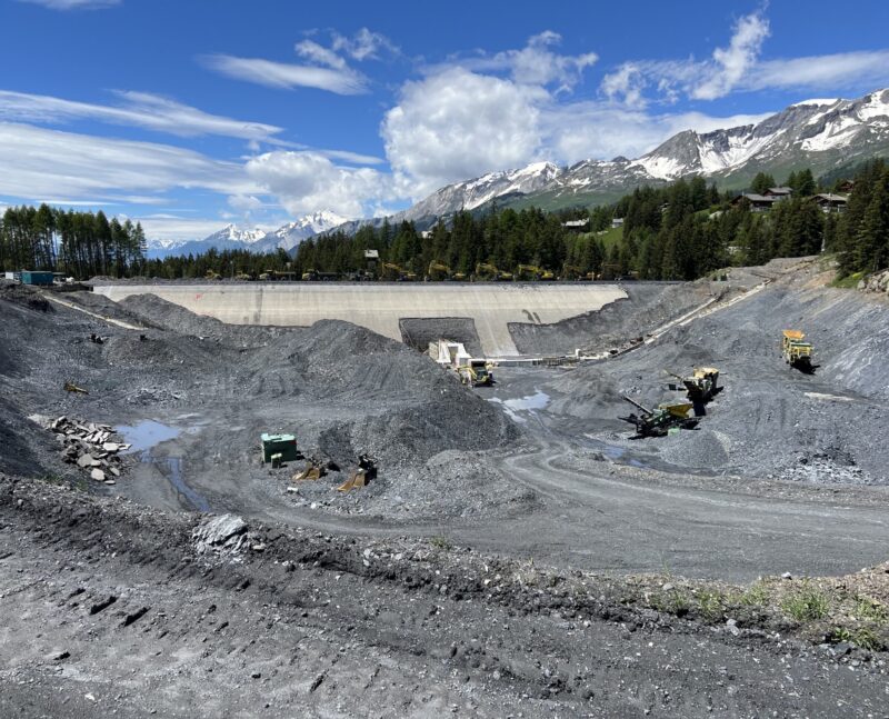 Vue du chantier de l'est vers l'ouest. 20.06.2024